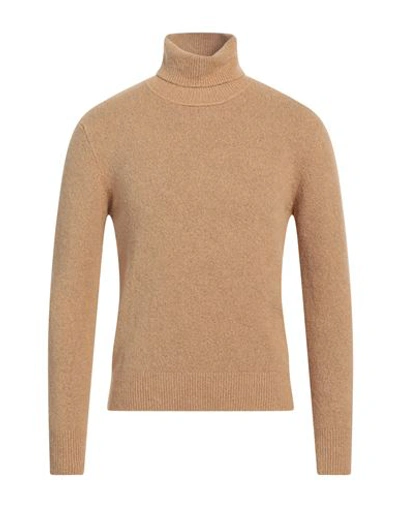 Lucques Man Turtleneck Sand Size 42 Baby Alpaca Wool, Polyamide, Mako Cotton, Modal, Elastane In Beige