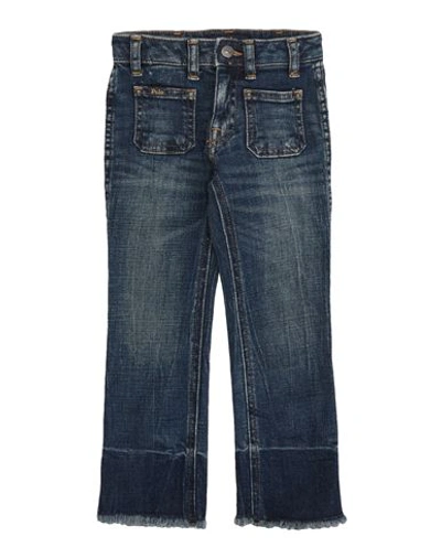 Polo Ralph Lauren Babies'  Jenn Flare Denim Pant Toddler Girl Jeans Blue Size 4 Cotton, Recycled Cotton, Elas