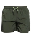 Sundek Man Swim Trunks Military Green Size Xl Polyamide