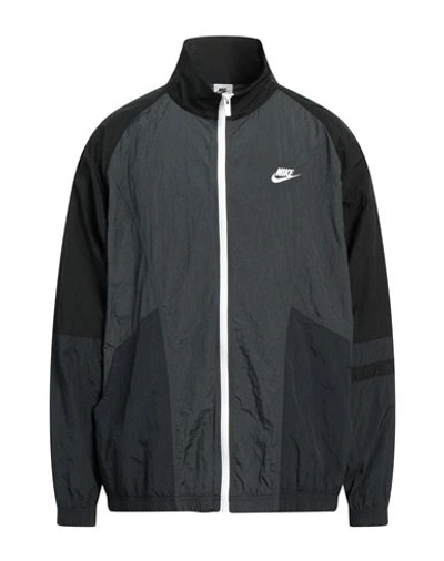 Nike Man Jacket Lead Size L Nylon In Grey