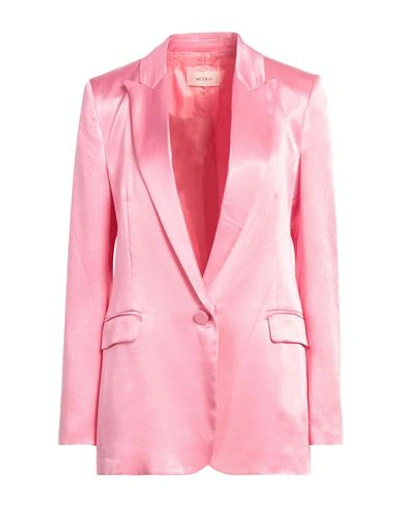 Vicolo Woman Suit Jacket Pink Size S Viscose