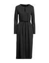 Cappellini By Peserico Woman Midi Dress Steel Grey Size 6 Viscose, Virgin Wool, Polyamide In Grey