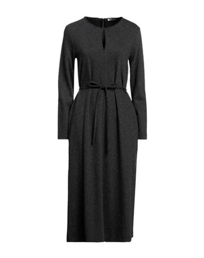 Cappellini By Peserico Woman Midi Dress Steel Grey Size 6 Viscose, Virgin Wool, Polyamide