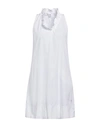 European Culture Woman Short Dress White Size Xs Cotton
