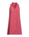 European Culture Woman Short Dress Pastel Pink Size L Cotton