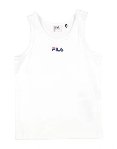 Fila Babies'  Toddler Girl Tank Top White Size 7 Cotton