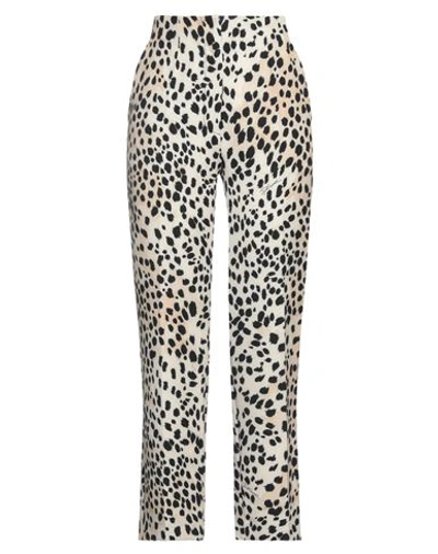 Just Cavalli Woman Pants Beige Size 8 Polyester, Elastane