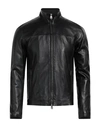 Stewart Man Jacket Black Size Xxl Lambskin In Black