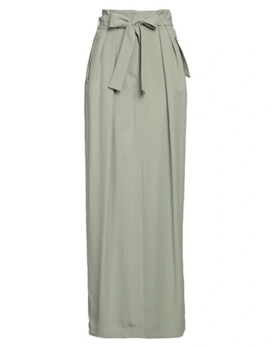 Dries Van Noten Woman Long Skirt Sage Green Size 8 Acetate