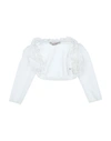 Laura Biagiotti Dolls Newborn Girl Wrap Cardigans White Size 3 Polyamide, Elastane In White