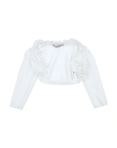 Laura Biagiotti Dolls Babies'  Newborn Girl Wrap Cardigans White Size 3 Polyamide, Elastane