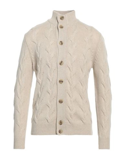 Filippo De Laurentiis Man Cardigan Beige Size 40 Cashmere