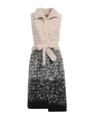 Gentryportofino Woman Cardigan Beige Size 6 Mohair Wool, Polyester, Virgin Wool