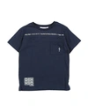 Cesare Paciotti 4us Babies'  Toddler Boy T-shirt Navy Blue Size 5 Cotton