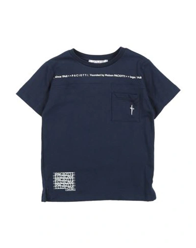 Cesare Paciotti 4us Babies'  Toddler Boy T-shirt Navy Blue Size 5 Cotton