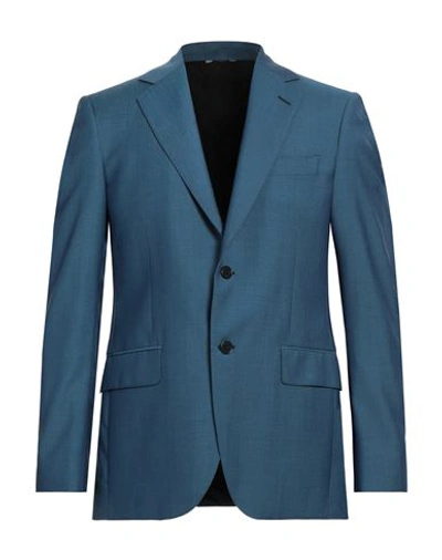 Tombolini Man Suit Jacket Blue Size 50 Virgin Wool