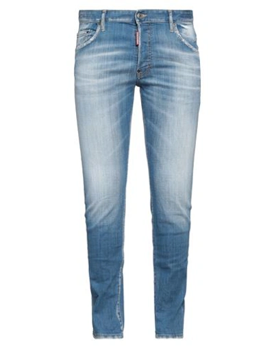 Dsquared2 Man Jeans Blue Size 36 Cotton, Elastane
