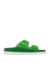 Divine Follie Woman Sandals Green Size 11 Vinyl In Green