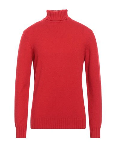 Filippo De Laurentiis Man Turtleneck Red Size 48 Cashmere In Red