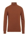 Filippo De Laurentiis Man Turtleneck Tan Size 46 Cashmere In Brown