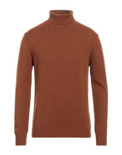 Filippo De Laurentiis Man Turtleneck Tan Size 46 Cashmere In Brown