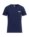 Moschino Man T-shirt Navy Blue Size S Cotton, Elastane