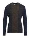 Heritage Man Sweater Navy Blue Size 42 Virgin Wool In Navy Blue