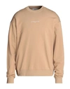 Ih Nom Uh Nit Man Sweatshirt Beige Size Xl Cotton, Elastane