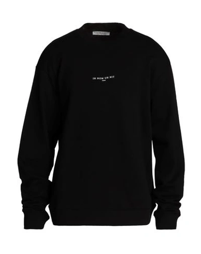 Ih Nom Uh Nit Man Sweatshirt Black Size M Cotton, Elastane