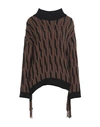 Kaos Woman Turtleneck Black Size S Acrylic, Viscose, Wool, Alpaca Wool