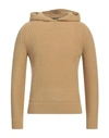 +39 Masq Man Sweater Camel Size 44 Polyamide, Acrylic, Wool In Beige