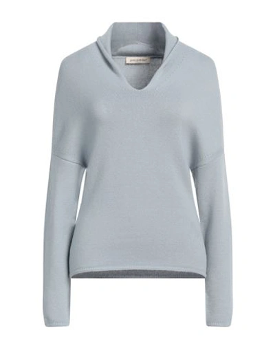 Gentryportofino Woman Sweater Sky Blue Size 8 Virgin Wool, Cashmere