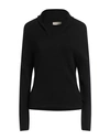 Gentryportofino Woman Sweater Black Size 12 Virgin Wool, Cashmere