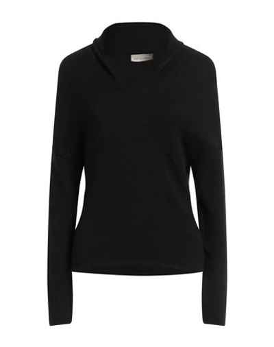 Gentryportofino Woman Sweater Black Size 8 Virgin Wool, Cashmere
