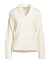 Gentryportofino Woman Sweater Ivory Size 12 Virgin Wool, Cashmere In White