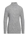 Bellwood Man Turtleneck Grey Size 42 Acrylic, Alpaca Wool, Wool, Viscose