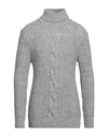 Bellwood Man Turtleneck Grey Size 44 Acrylic, Alpaca Wool, Wool, Viscose In Grey