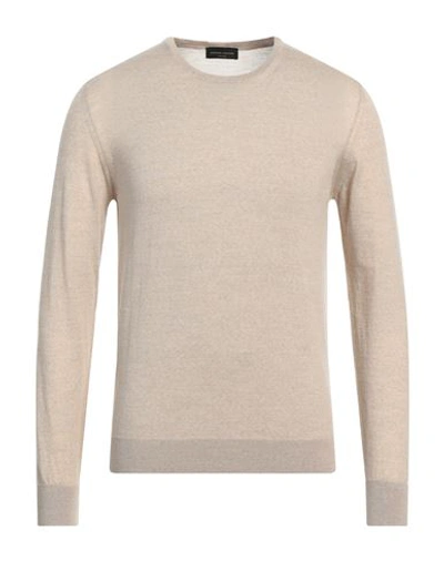 Roberto Collina Man Sweater Beige Size 42 Merino Wool
