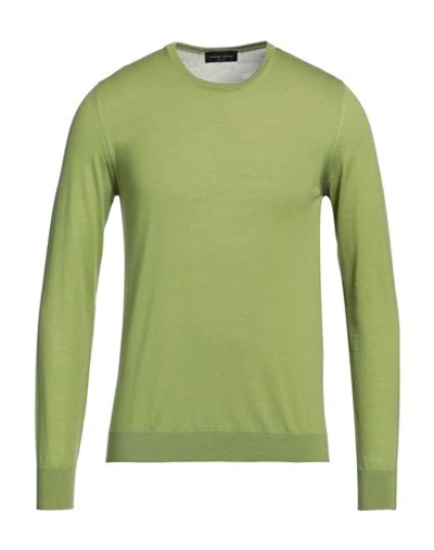 Roberto Collina Man Sweater Acid Green Size 44 Merino Wool