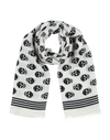 ALEXANDER MCQUEEN ALEXANDER MCQUEEN WOMAN SCARF WHITE SIZE - WOOL