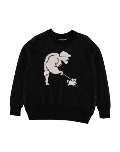 Caroline Bosmans Babies'  Toddler Girl Sweater Black Size 6 Cotton, Acrylic