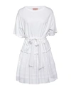 Ermanno Firenze Woman Mini Dress White Size 8 Cotton, Viscose, Polyamide In White