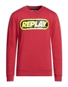 Replay Man Sweatshirt Red Size Xxxl Cotton