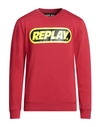 Replay Man Sweatshirt Red Size Xxxl Cotton In Red