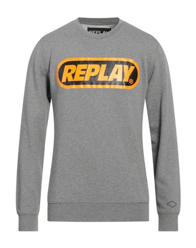 Replay Man Sweatshirt Grey Size Xxxl Cotton