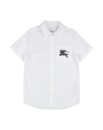Burberry Babies'  Toddler Boy Shirt White Size 4 Cotton, Elastane