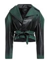 Antonella Rizza Woman Blazer Green Size S Polyurethane, Viscose, Elastane