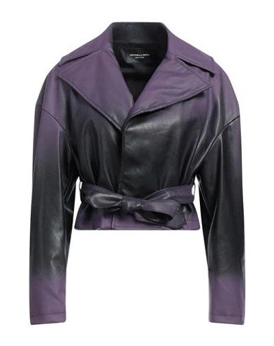 Antonella Rizza Woman Blazer Dark Purple Size S Polyurethane, Viscose, Elastane