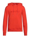 Sandro Man Sweatshirt Tomato Red Size Xs Cotton, Elastane, Polyester In Tomato Red