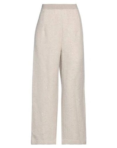 Gentryportofino Woman Pants Beige Size 4 Virgin Wool, Alpaca Wool, Mohair Wool, Polyamide, Viscose